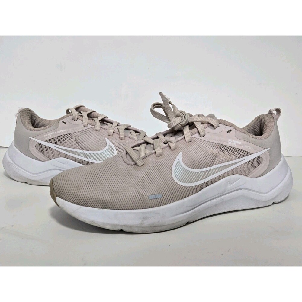 Nike Sneakers Womens 9 Downshifter 12 Pink White Athletic Shoes D9294-600